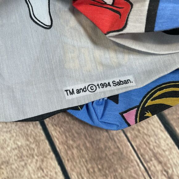 Vintage Mighty Morphin Power Rangers Bedding Saban 1994 Twin Bed 90s Set - Picture 4 of 9